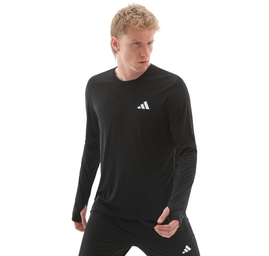 adidas Run Ess Ls M Erkek Sweatshirt Siyah adidas Run Ess Ls M Erkek Sweatshirt Siyah