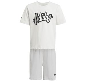 adidas Short Tee Set Çocuk T-Shirt Beyaz