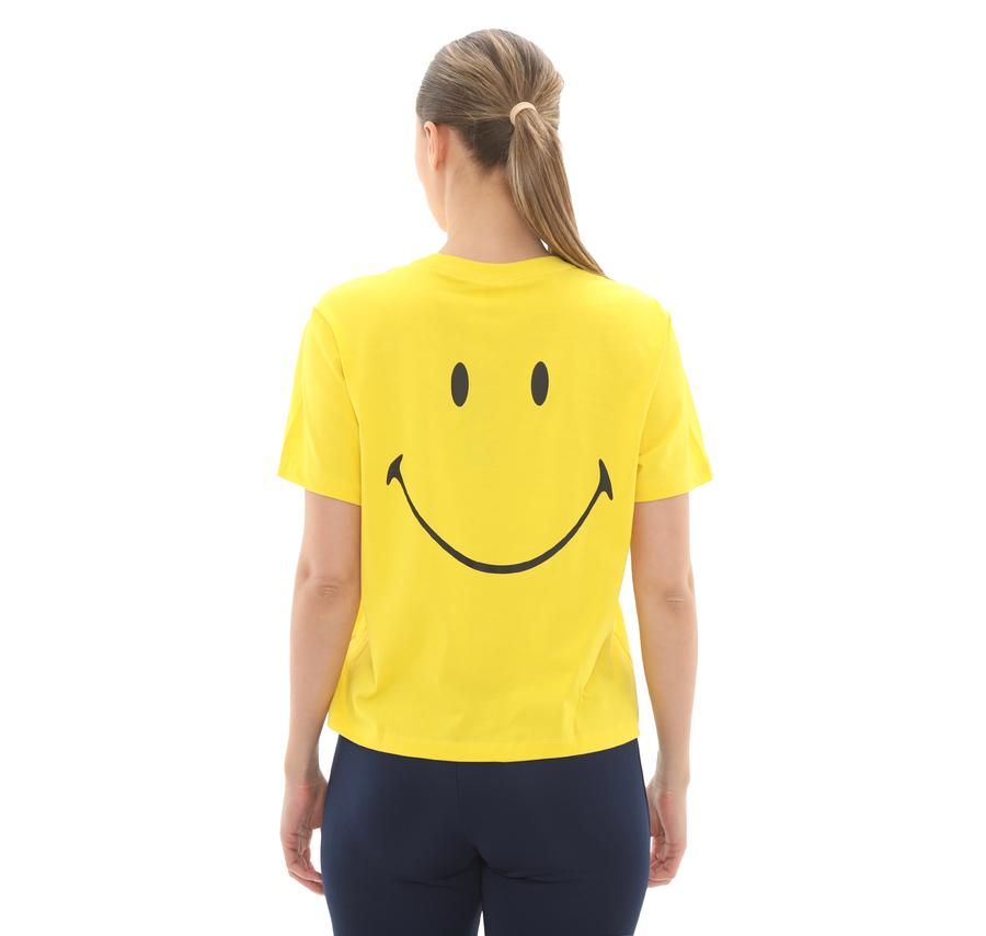 adidas Smıley Loose T Kadın T-Shirt Sarı adidas Smıley Loose T Kadın T-Shirt Sarı