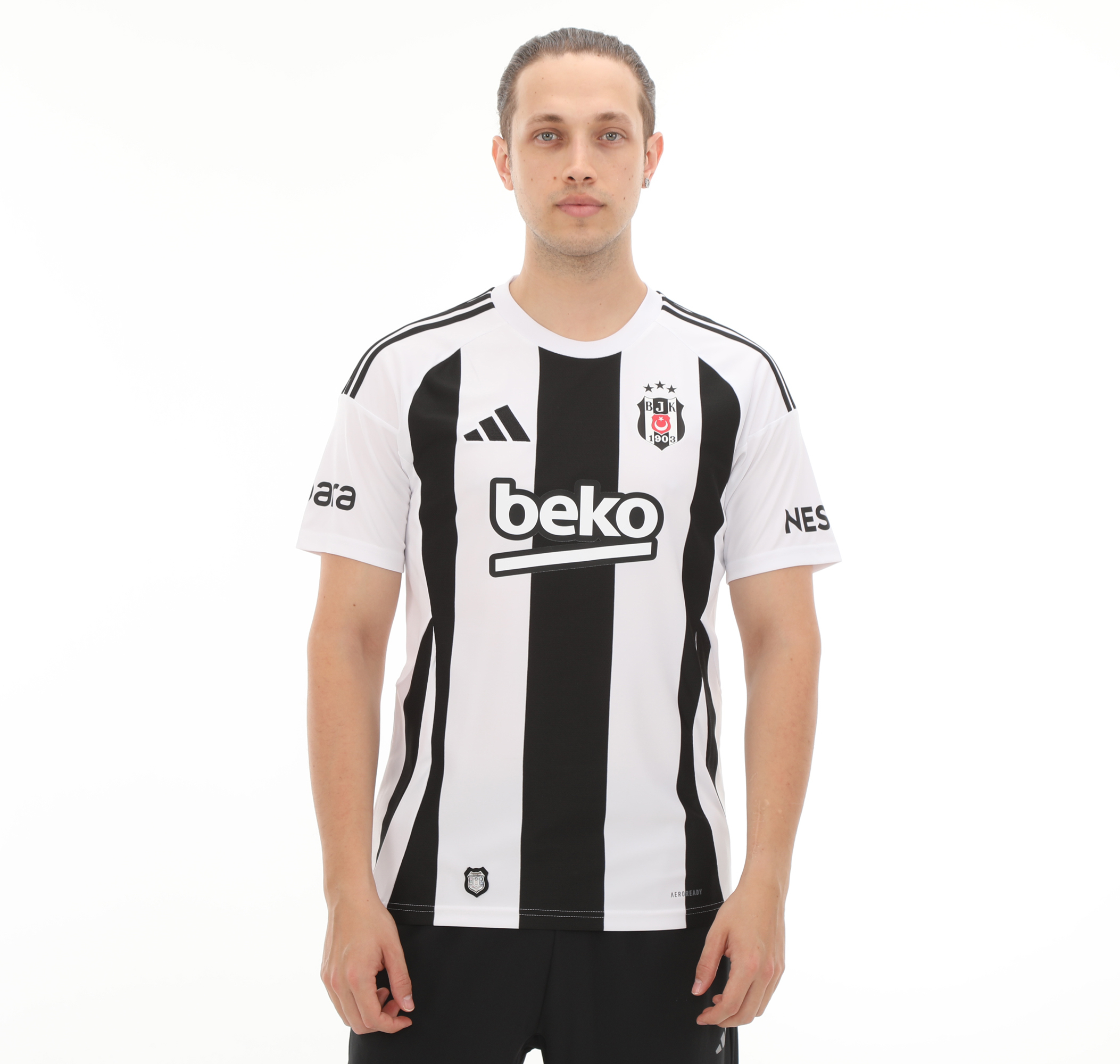 Мужские  adidas Beşiktaş 24-25 İç Saha Çubuklu Forma