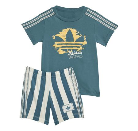 adidas Tee Short Set Bebek T-Shirt Mavi