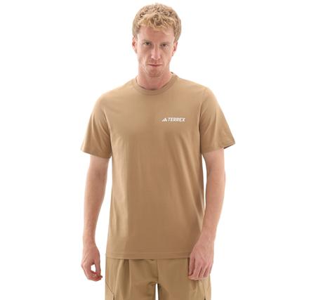 adidas Terrex Graphic Mountaın Erkek T-Shirt Krem adidas Terrex Graphic Mountaın Erkek T-Shirt Krem