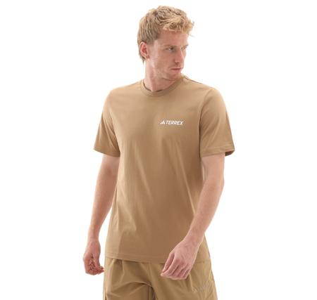 adidas Terrex Graphic Mountaın Erkek T-Shirt Krem