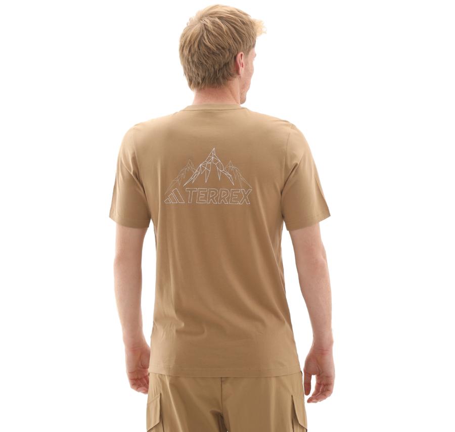 adidas Terrex Graphic Mountaın Erkek T-Shirt Krem adidas Terrex Graphic Mountaın Erkek T-Shirt Krem