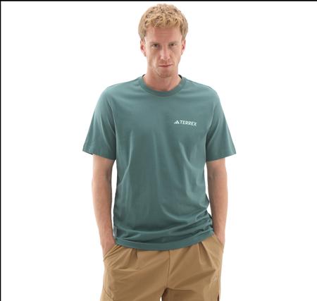 adidas Terrex Mountaın Tee Erkek T-Shirt Yeşil adidas Terrex Mountaın Tee Erkek T-Shirt Yeşil