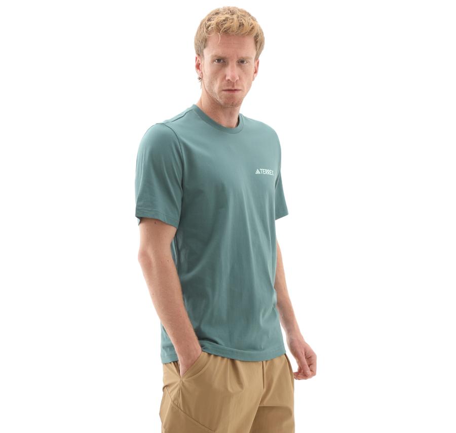 adidas Terrex Mountaın Tee Erkek T-Shirt Yeşil adidas Terrex Mountaın Tee Erkek T-Shirt Yeşil