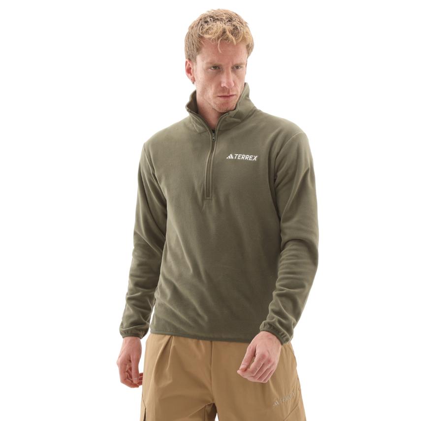 adidas Terrex Mt Ess Hz Fl Erkek Sweatshirt Haki adidas Terrex Mt Ess Hz Fl Erkek Sweatshirt Haki