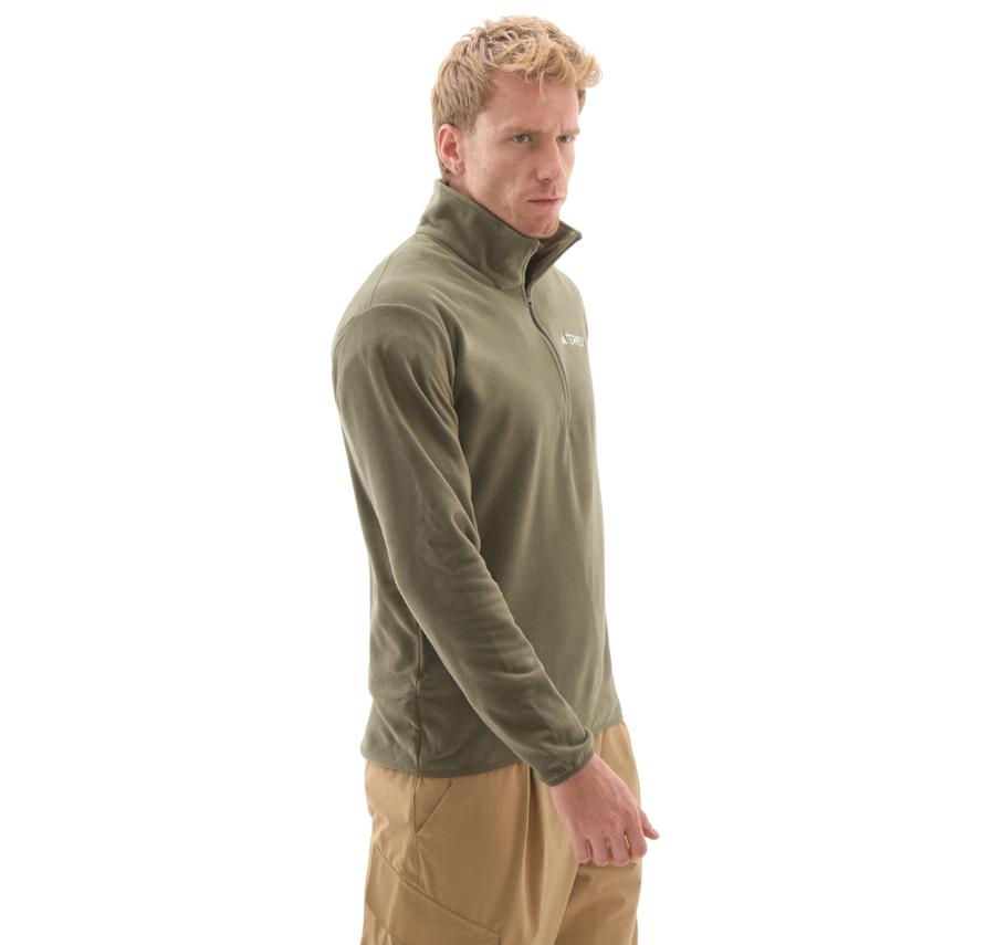 adidas Terrex Mt Ess Hz Fl Erkek Sweatshirt Haki adidas Terrex Mt Ess Hz Fl Erkek Sweatshirt Haki