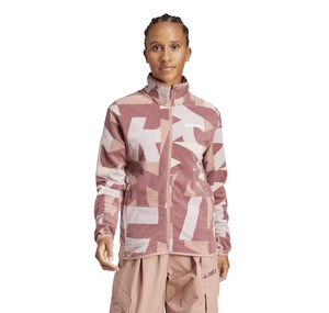 adidas Terrex Multi Printed Full-Zip Fleece Kadın Ceket Pembe