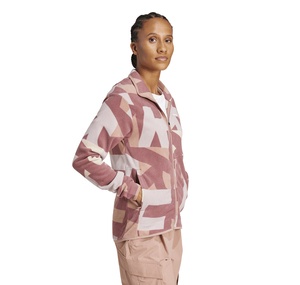 adidas Terrex Multi Printed Full-Zip Fleece Kadın Ceket Pembe