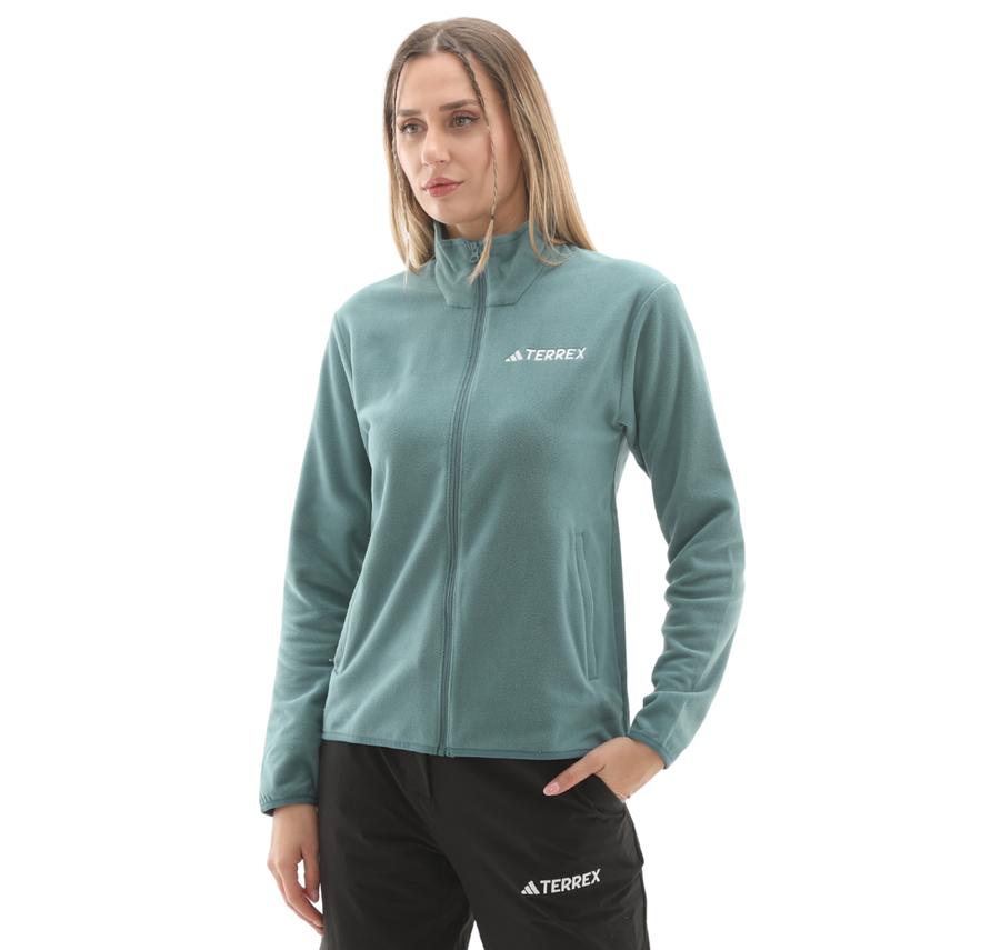 adidas Terrex W Mt Ess Fz Fl Kadın Ceket Turkuaz adidas Terrex W Mt Ess Fz Fl Kadın Ceket Turkuaz