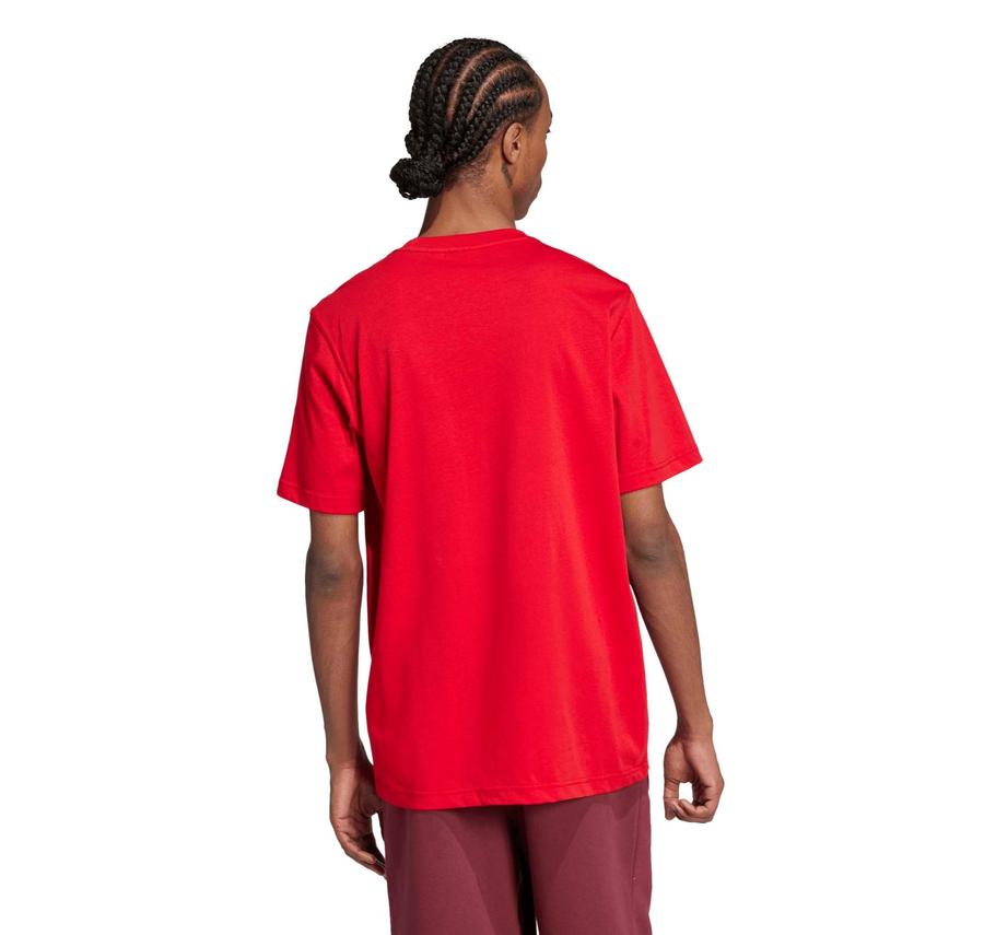 adidas Trefoıl Ess Tee Erkek T-Shirt Kırmızı adidas Trefoıl Ess Tee Erkek T-Shirt Kırmızı