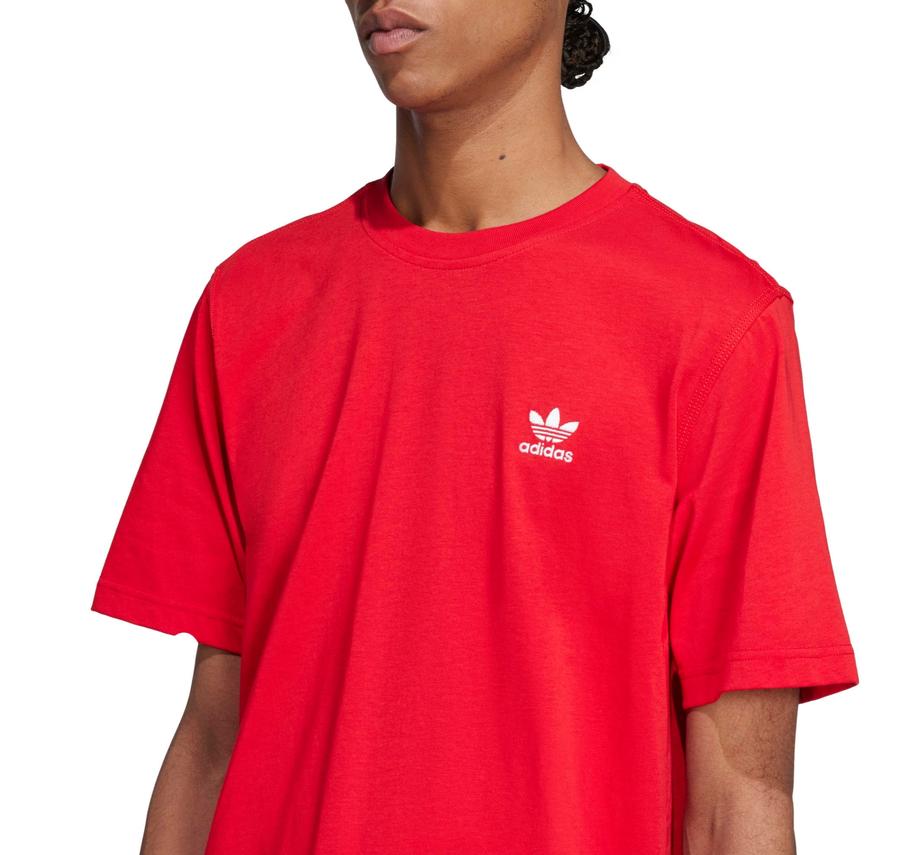 adidas Trefoıl Ess Tee Erkek T-Shirt Kırmızı adidas Trefoıl Ess Tee Erkek T-Shirt Kırmızı