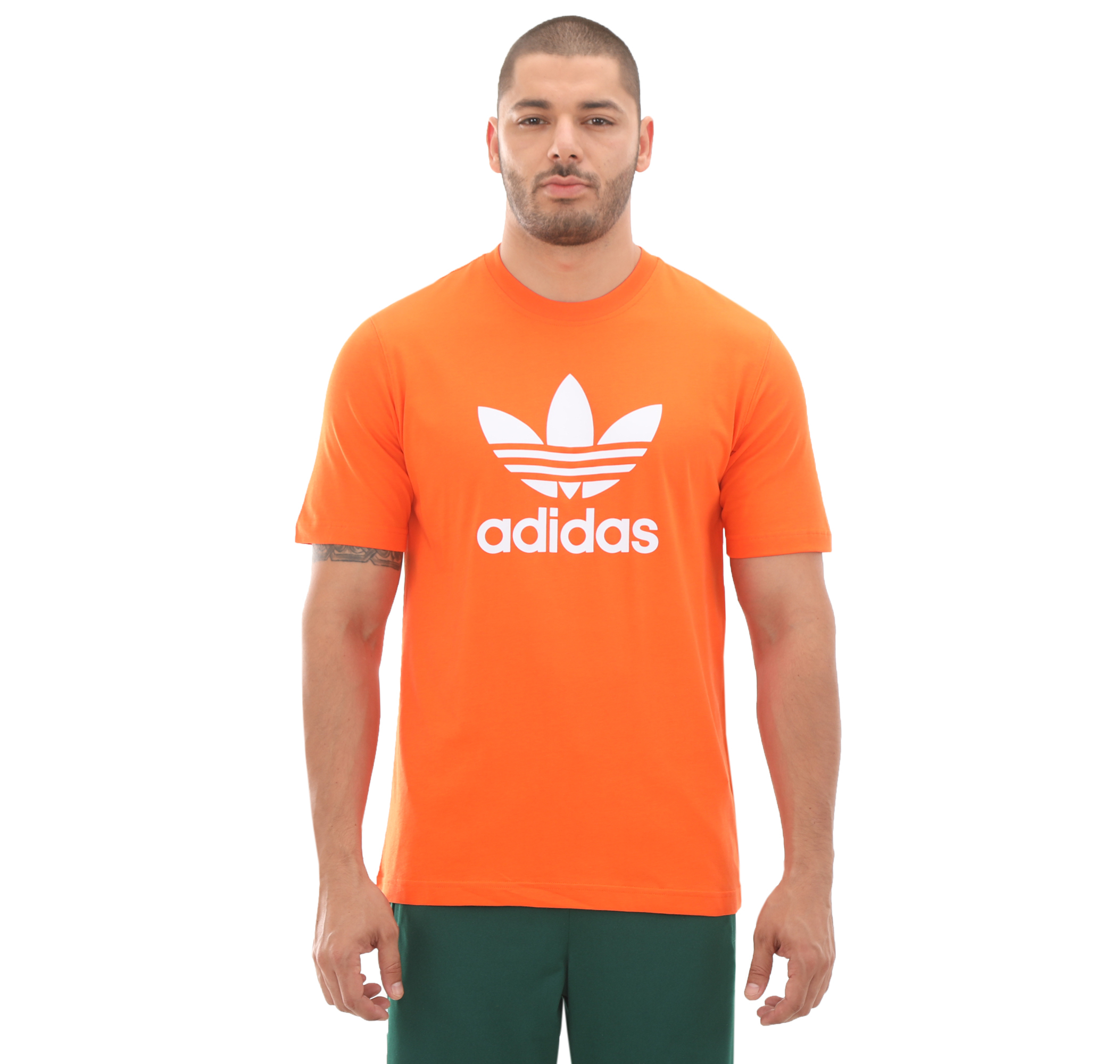 Мужская футболка adidas Trefoil T-Shirt Turuncu для бега