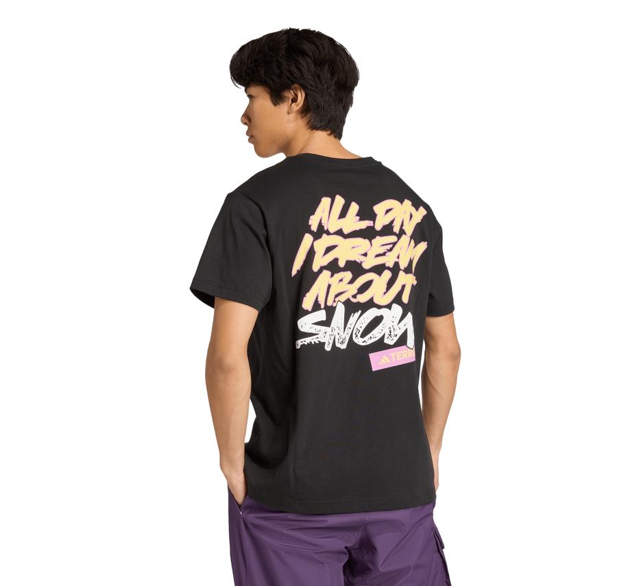 adidas U Snow T Erkek T-Shirt Siyah adidas U Snow T Erkek T-Shirt Siyah