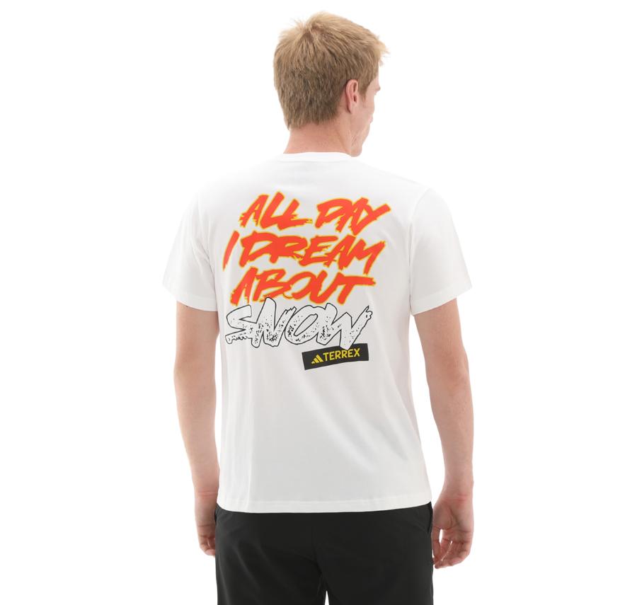 adidas U Snow T Erkek T-Shirt Beyaz adidas U Snow T Erkek T-Shirt Beyaz