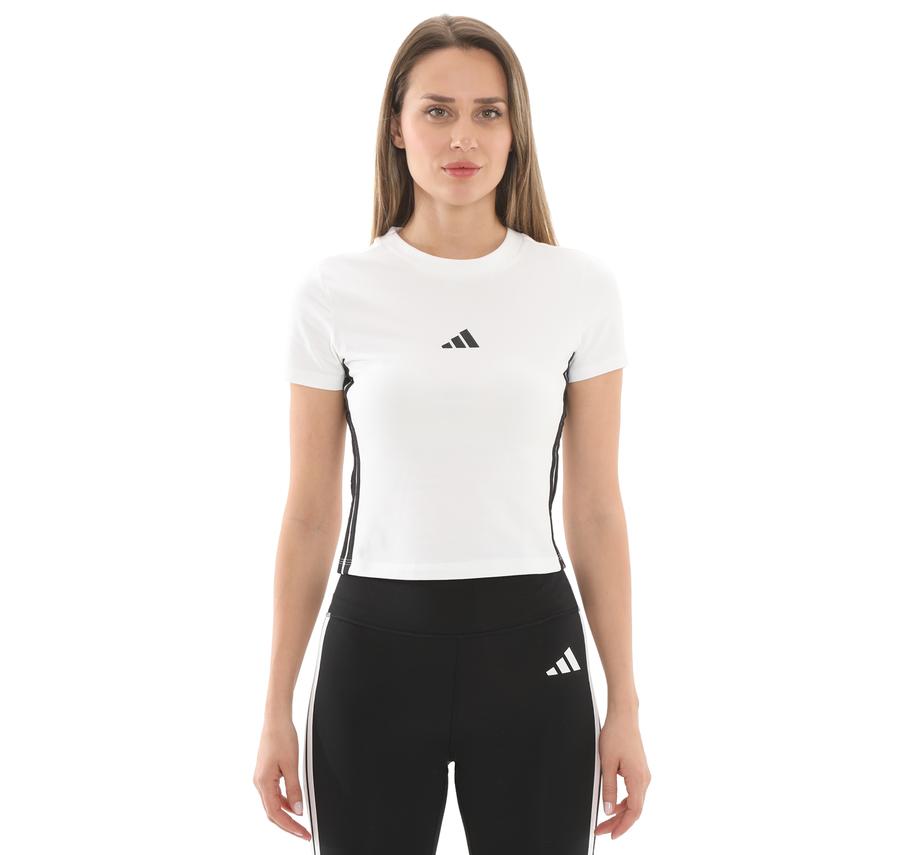 adidas W 3S Sj Baby T Kadın T-Shirt Beyaz adidas W 3S Sj Baby T Kadın T-Shirt Beyaz