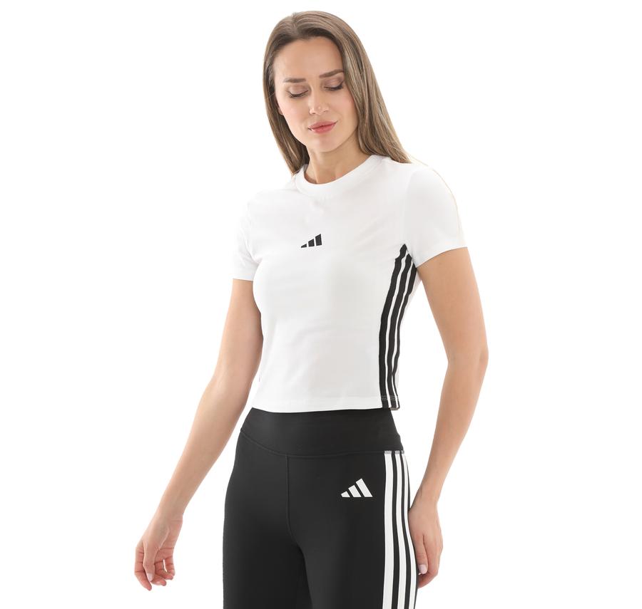 adidas W 3S Sj Baby T Kadın T-Shirt Beyaz adidas W 3S Sj Baby T Kadın T-Shirt Beyaz