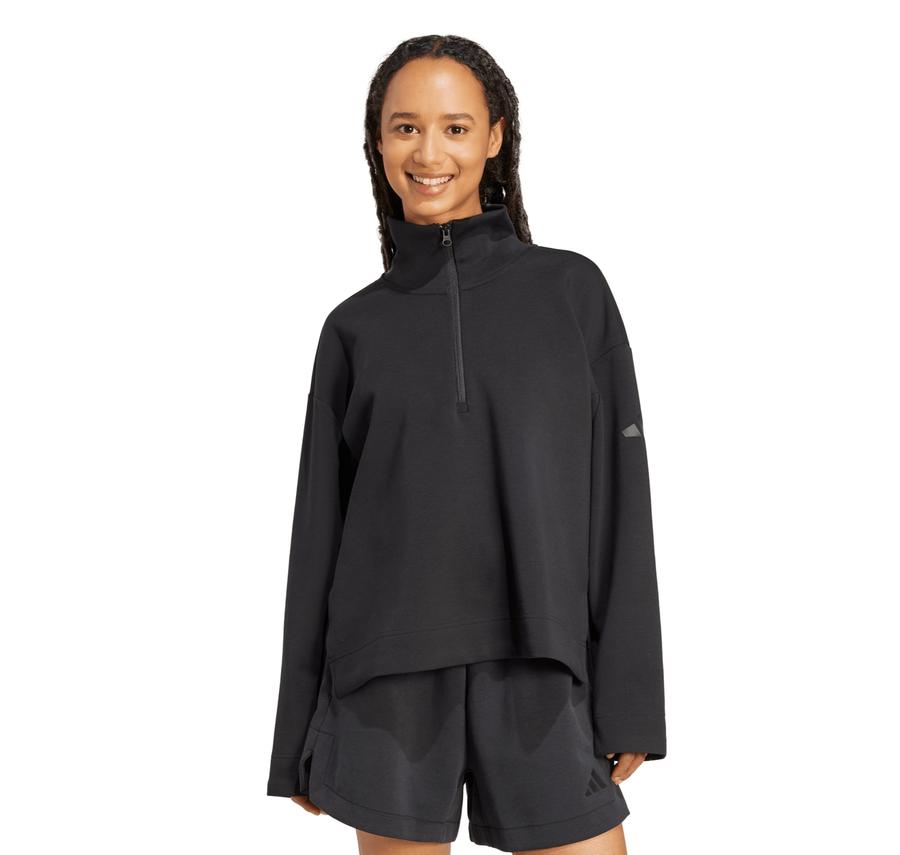 adidas W All Szn Sl Qz Kadın Sweatshirt Siyah adidas W All Szn Sl Qz Kadın Sweatshirt Siyah