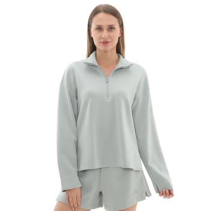 adidas W All Szn Sl Qz Kadın Sweatshirt Açık Mavi adidas W All Szn Sl Qz Kadın Sweatshirt Açık Mavi