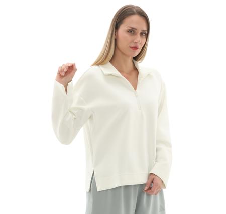 adidas W All Szn Sl Qz Kadın Sweatshirt Beyaz