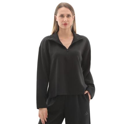 adidas W All Szn Sl Qz Kadın Sweatshirt Siyah adidas W All Szn Sl Qz Kadın Sweatshirt Siyah