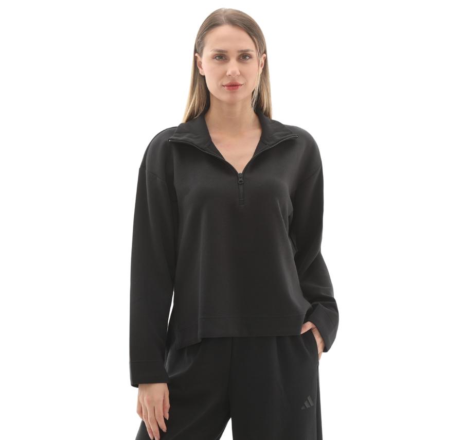 adidas W All Szn Sl Qz Kadın Sweatshirt Siyah adidas W All Szn Sl Qz Kadın Sweatshirt Siyah