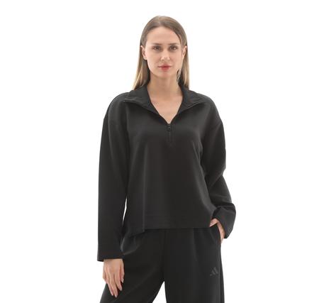 adidas W All Szn Sl Qz Kadın Sweatshirt Siyah adidas W All Szn Sl Qz Kadın Sweatshirt Siyah