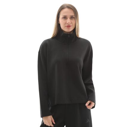 adidas W All Szn Sl Qz Kadın Sweatshirt Siyah adidas W All Szn Sl Qz Kadın Sweatshirt Siyah