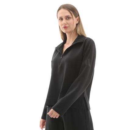 adidas W All Szn Sl Qz Kadın Sweatshirt Siyah adidas W All Szn Sl Qz Kadın Sweatshirt Siyah