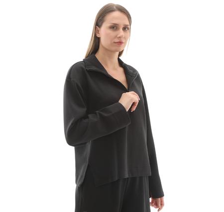 adidas W All Szn Sl Qz Kadın Sweatshirt Siyah adidas W All Szn Sl Qz Kadın Sweatshirt Siyah