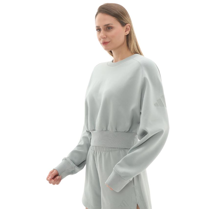 adidas W All Szn Sl Sw Kadın Sweatshirt Açık Mavi adidas W All Szn Sl Sw Kadın Sweatshirt Açık Mavi
