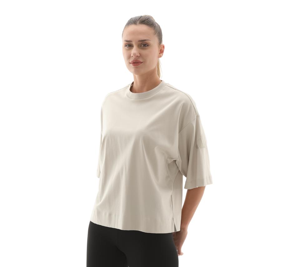 adidas W All Szn Sl T Kadın T-Shirt Bej adidas W All Szn Sl T Kadın T-Shirt Bej