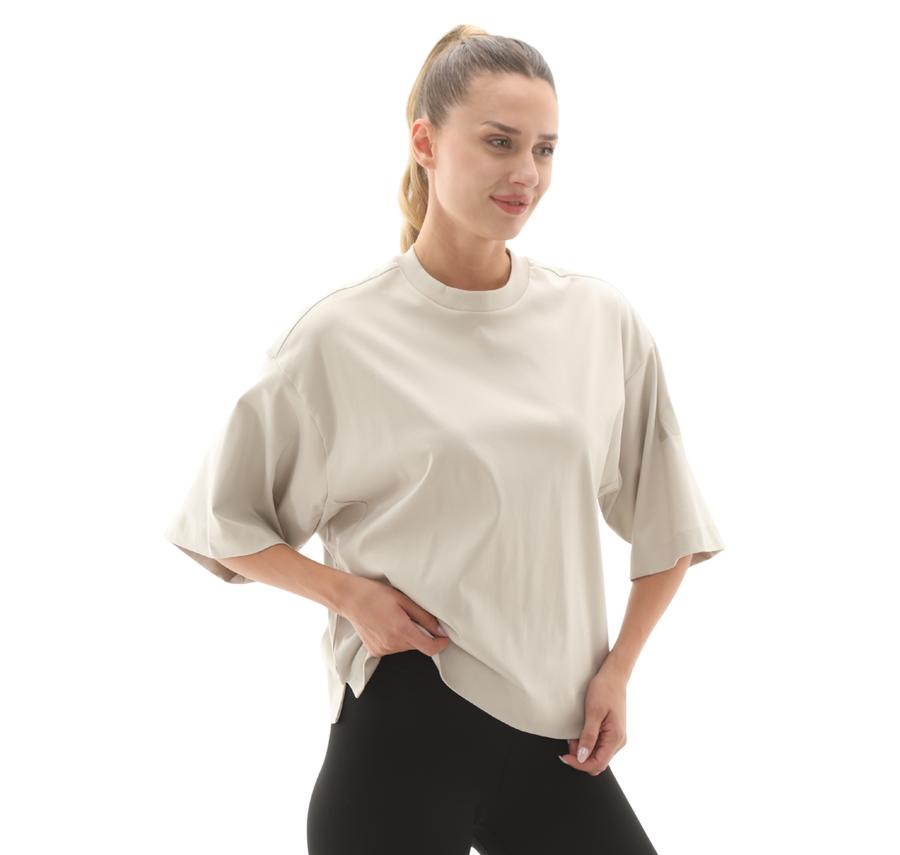 adidas W All Szn Sl T Kadın T-Shirt Bej adidas W All Szn Sl T Kadın T-Shirt Bej