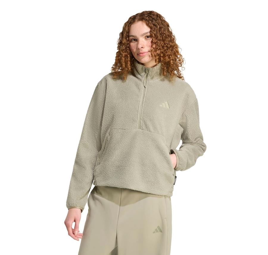 adidas W Ct Fleece Hz Kadın Sweatshirt Yeşil adidas W Ct Fleece Hz Kadın Sweatshirt Yeşil