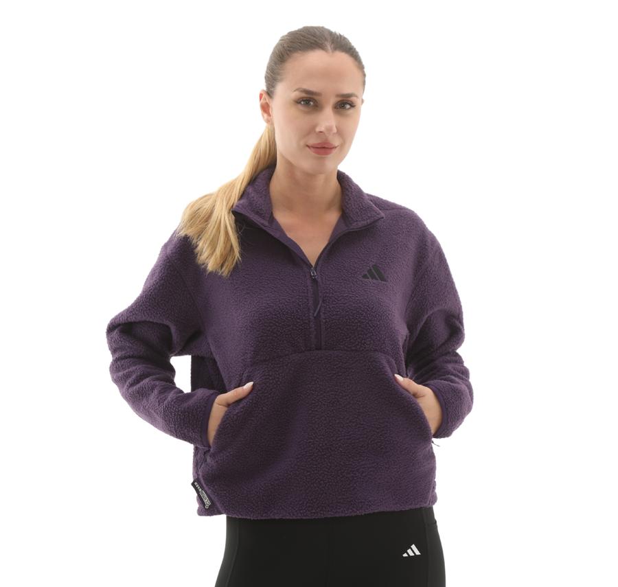adidas W Ct Fleece Hz Kadın Sweatshirt Mor adidas W Ct Fleece Hz Kadın Sweatshirt Mor