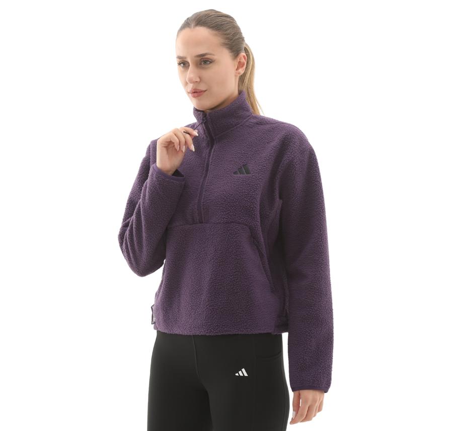 adidas W Ct Fleece Hz Kadın Sweatshirt Mor adidas W Ct Fleece Hz Kadın Sweatshirt Mor