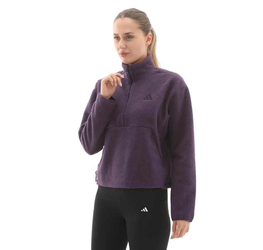 adidas W Ct Fleece Hz Kadın Sweatshirt Mor adidas W Ct Fleece Hz Kadın Sweatshirt Mor