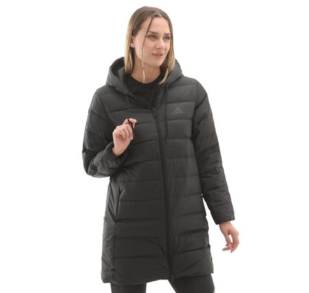 adidas W Ess 3S L D Hp Kadın Mont Siyah adidas W Ess 3S L D Hp Kadın Mont Siyah