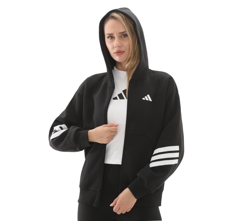 adidas W Fı 3S Fz Hd Kadın Ceket Siyah adidas W Fı 3S Fz Hd Kadın Ceket Siyah