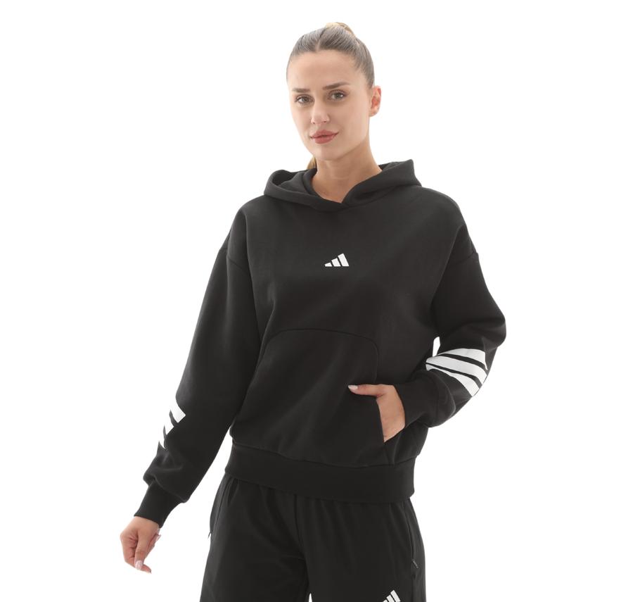 adidas W Fı 3S Oh Hd Kadın Sweatshirt Siyah adidas W Fı 3S Oh Hd Kadın Sweatshirt Siyah