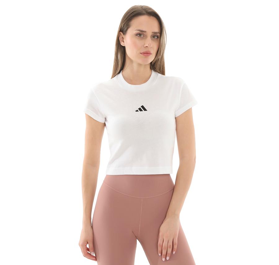 adidas W Fı Sl Bb Tee Kadın T-Shirt Beyaz adidas W Fı Sl Bb Tee Kadın T-Shirt Beyaz