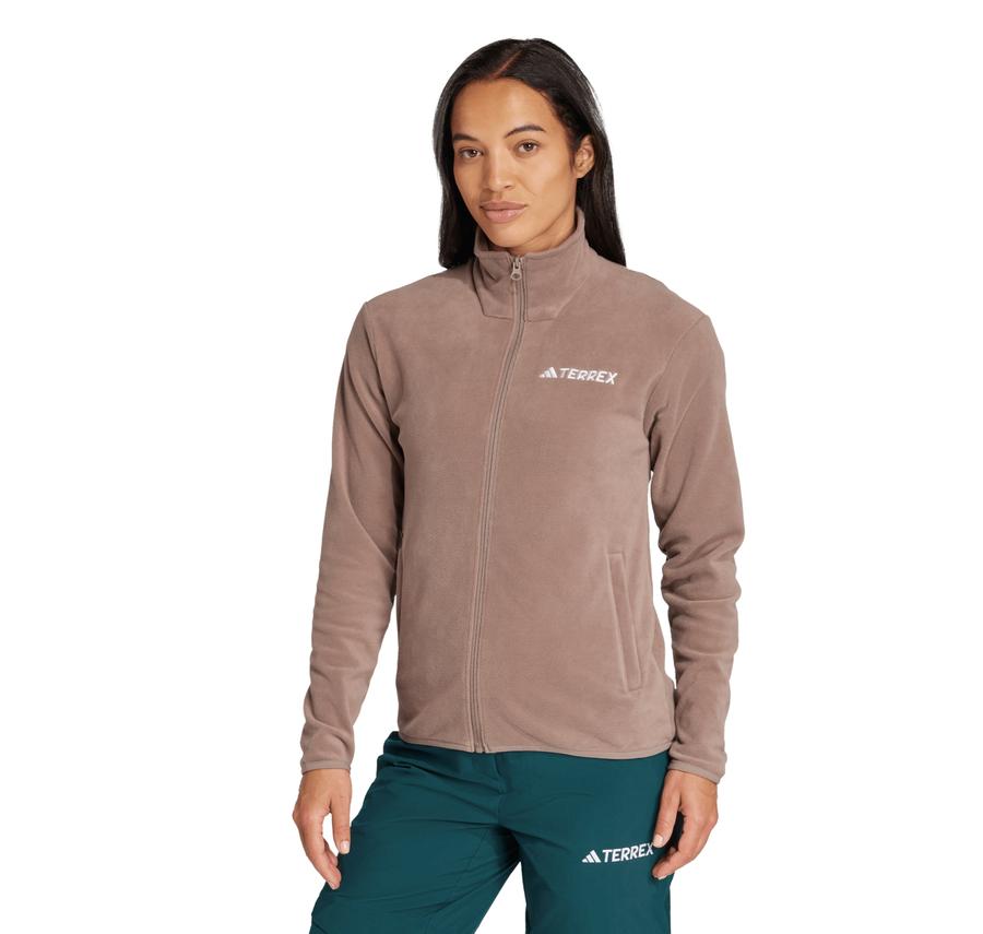 adidas W Mt Ess Fz Fl Kadın Ceket Kahve adidas W Mt Ess Fz Fl Kadın Ceket Kahve