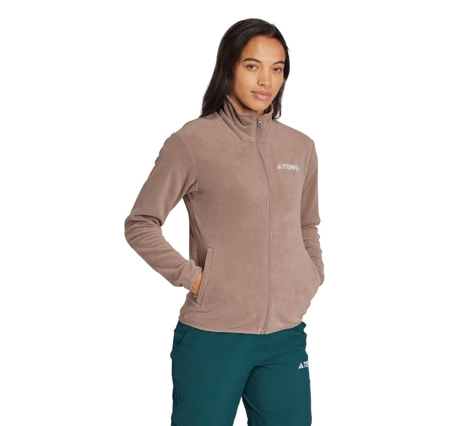 adidas W Mt Ess Fz Fl Kadın Ceket Kahve adidas W Mt Ess Fz Fl Kadın Ceket Kahve