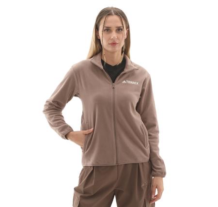 adidas W Mt Ess Fz Fl Kadın Ceket Kahve adidas W Mt Ess Fz Fl Kadın Ceket Kahve