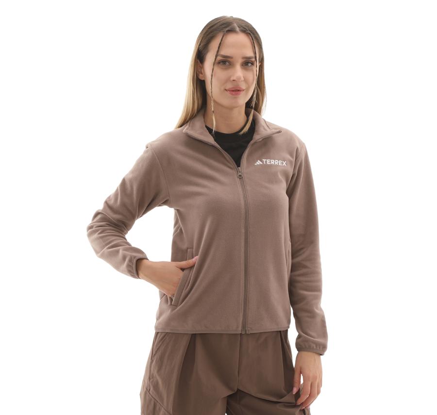 adidas Terrex W Mt Ess Fz Fl Kadın Ceket Kahve adidas Terrex W Mt Ess Fz Fl Kadın Ceket Kahve