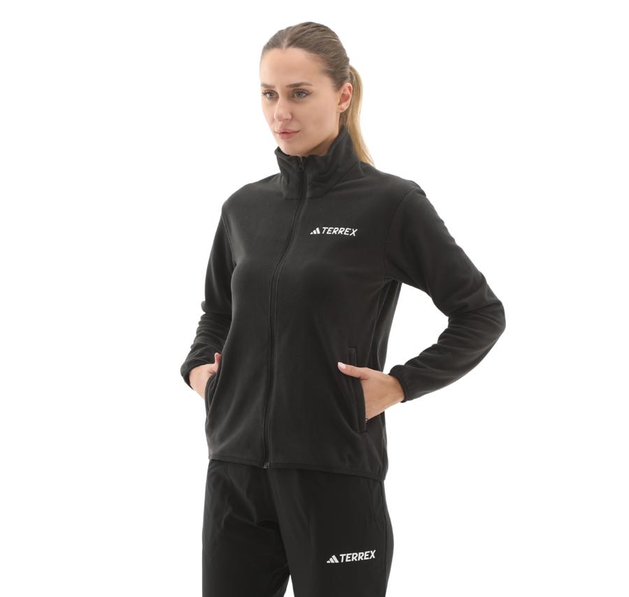 adidas W Mt Ess Fz Fl Kadın Ceket Siyah adidas W Mt Ess Fz Fl Kadın Ceket Siyah