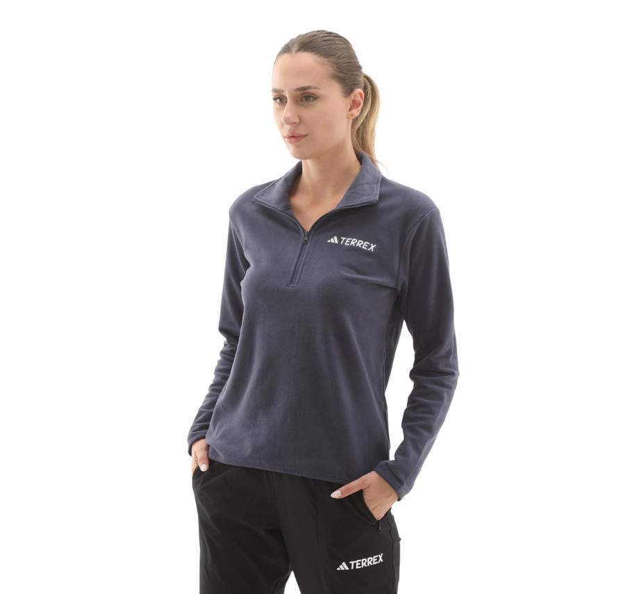 adidas W Mt Ess Hz Fl Kadın Sweatshirt Mor adidas W Mt Ess Hz Fl Kadın Sweatshirt Mor