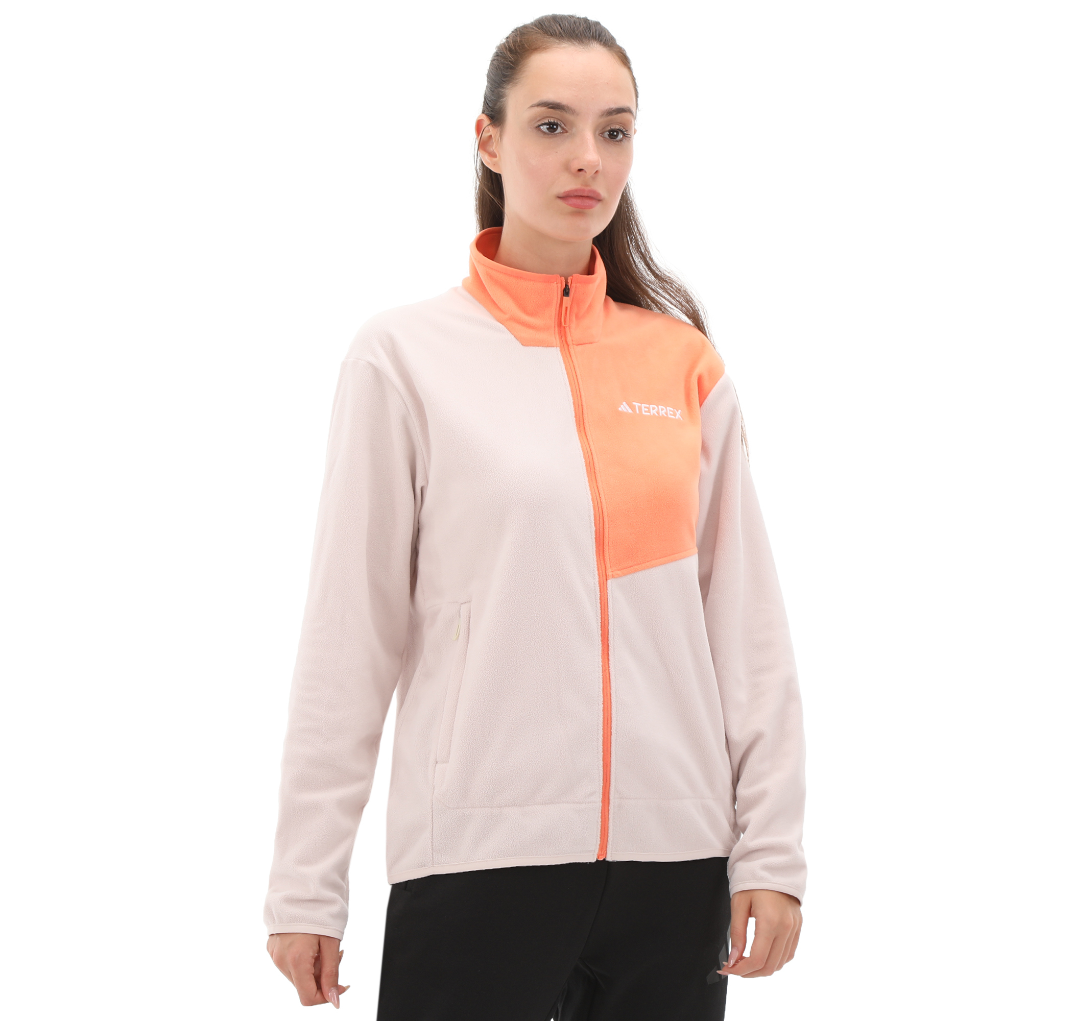 Женская куртка adidas W Mt Fz Fleece Turuncu для бега