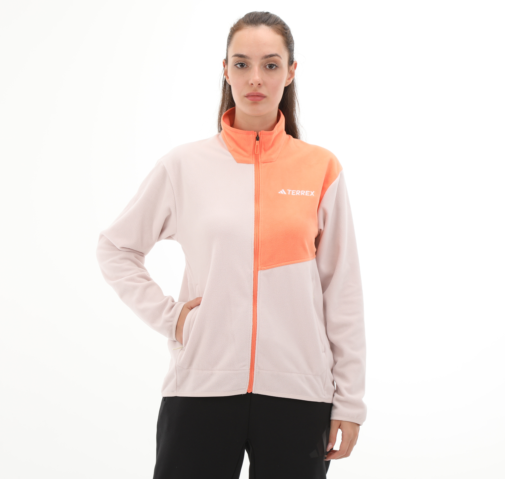 Женская куртка adidas W Mt Fz Fleece Turuncu для бега